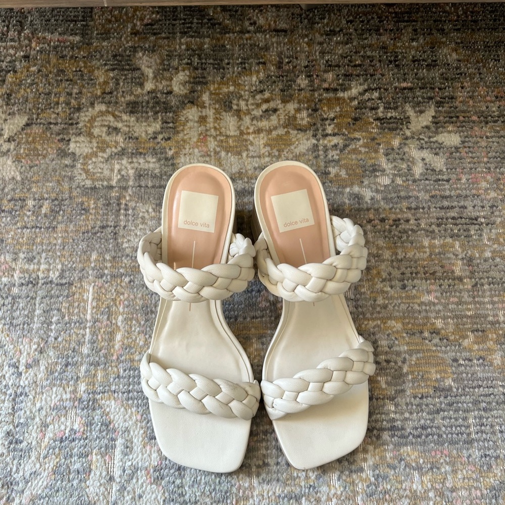 Dolce Vita Cream Braided Sandals Elegant Design